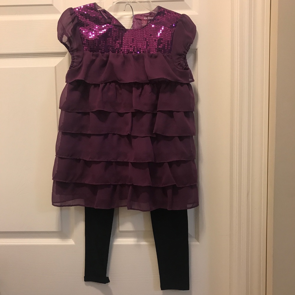 Girls Epic Threads Sequins Blouse & Leggings